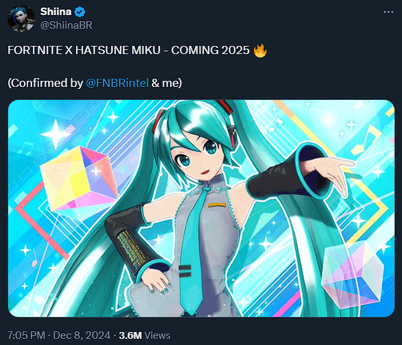 初音未来将联动堡垒之夜!2025年虚拟歌姬降临游戏